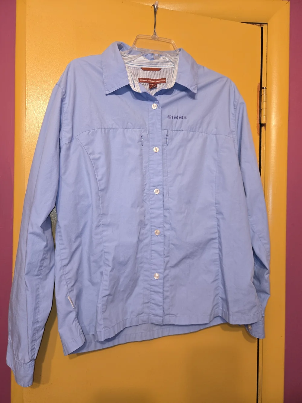 Simms Blue COR3 Vented Fishing Button Down Shirt - Picture 8 of 8